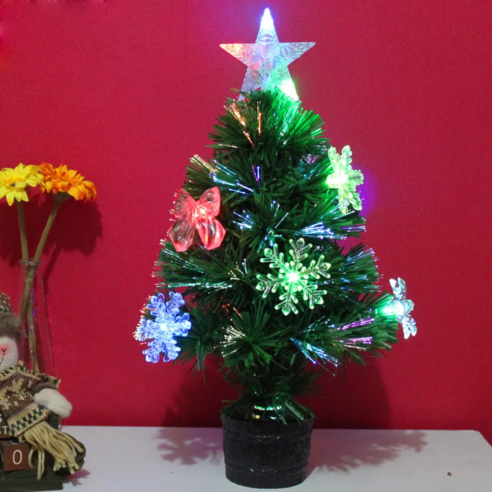 Искусственное Рождественское дерево светодиодный многоцветные огни 45 см мини праздничные украшения домашний декор decoracion arbol navidad
