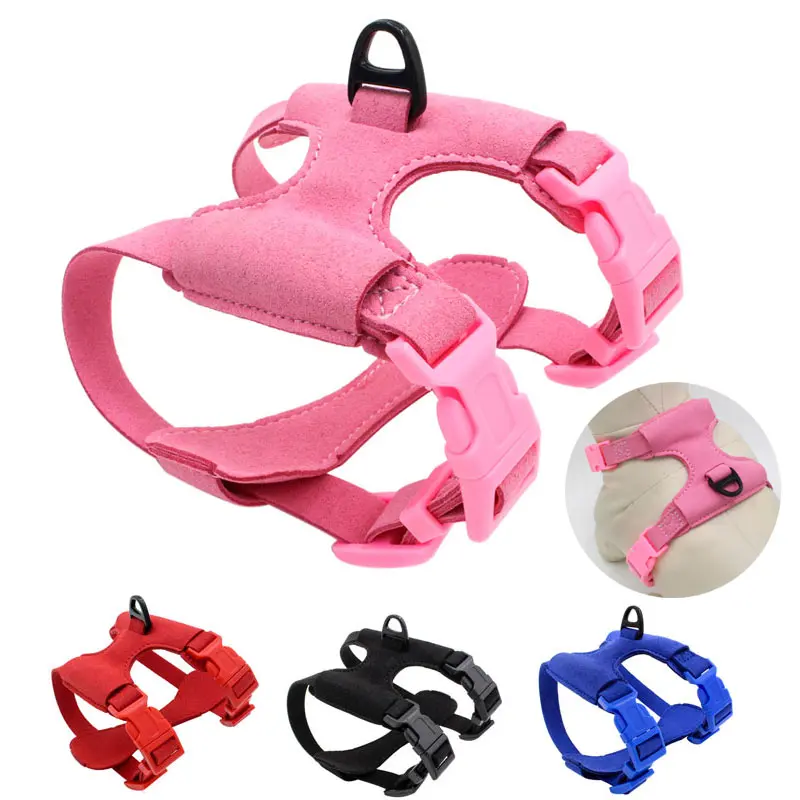 

Dog Cat Harness Vest For Chihuahua Yorkie Ajustable Soft Leather Puppy Adjustable Chest Harness For Small Dogs Pet Supplies