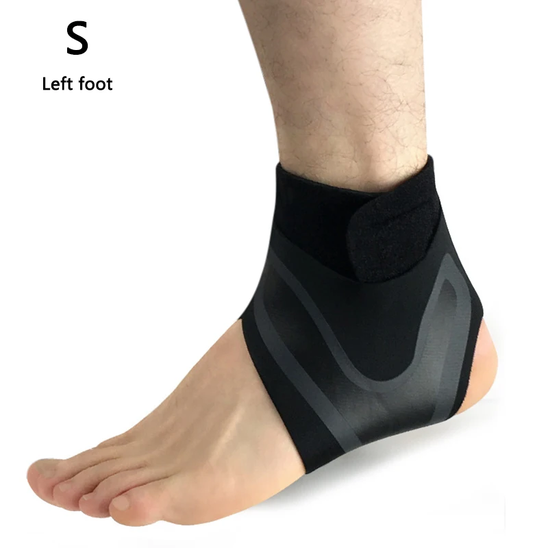 Регулируемая поддержка лодыжки скобы для ступней растяжения травм боль обертывание защита для ухода за ногами инструмент - Цвет: Left foot -S