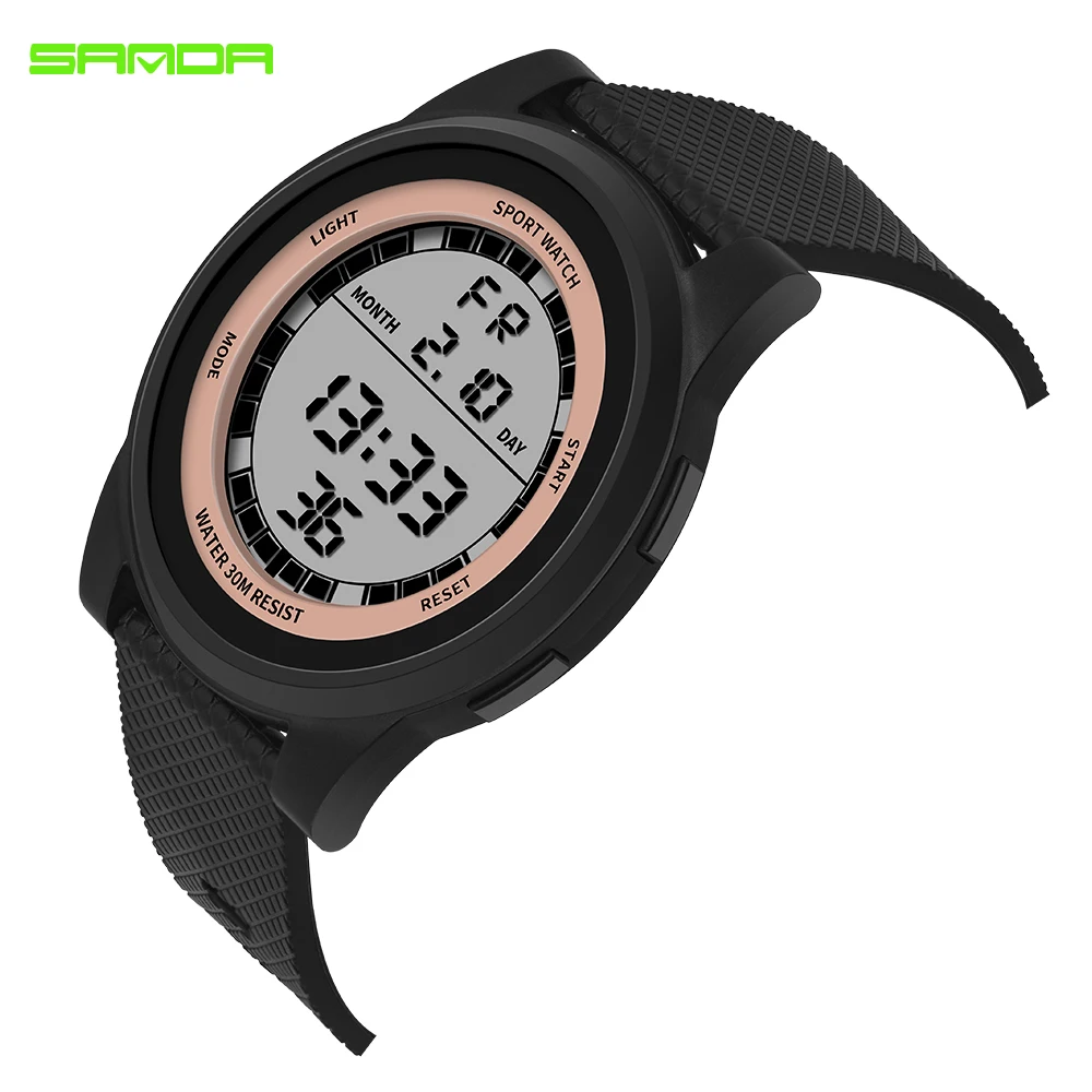 SANDA luxury brand men's military military waterproof watch  couple electronic LED multi-function sports quartz fashion watch