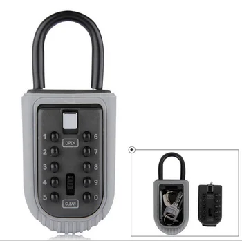 

Free Shipping Metal Portable Mechanical Hanging Type Keypad Combination Box Key Storage Safe Box