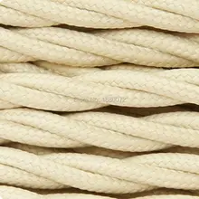 2*0,75 мм слоновая кость белый витой кабель винтажная Ткань Flex lampwire антикварная подвеска шнур лампы