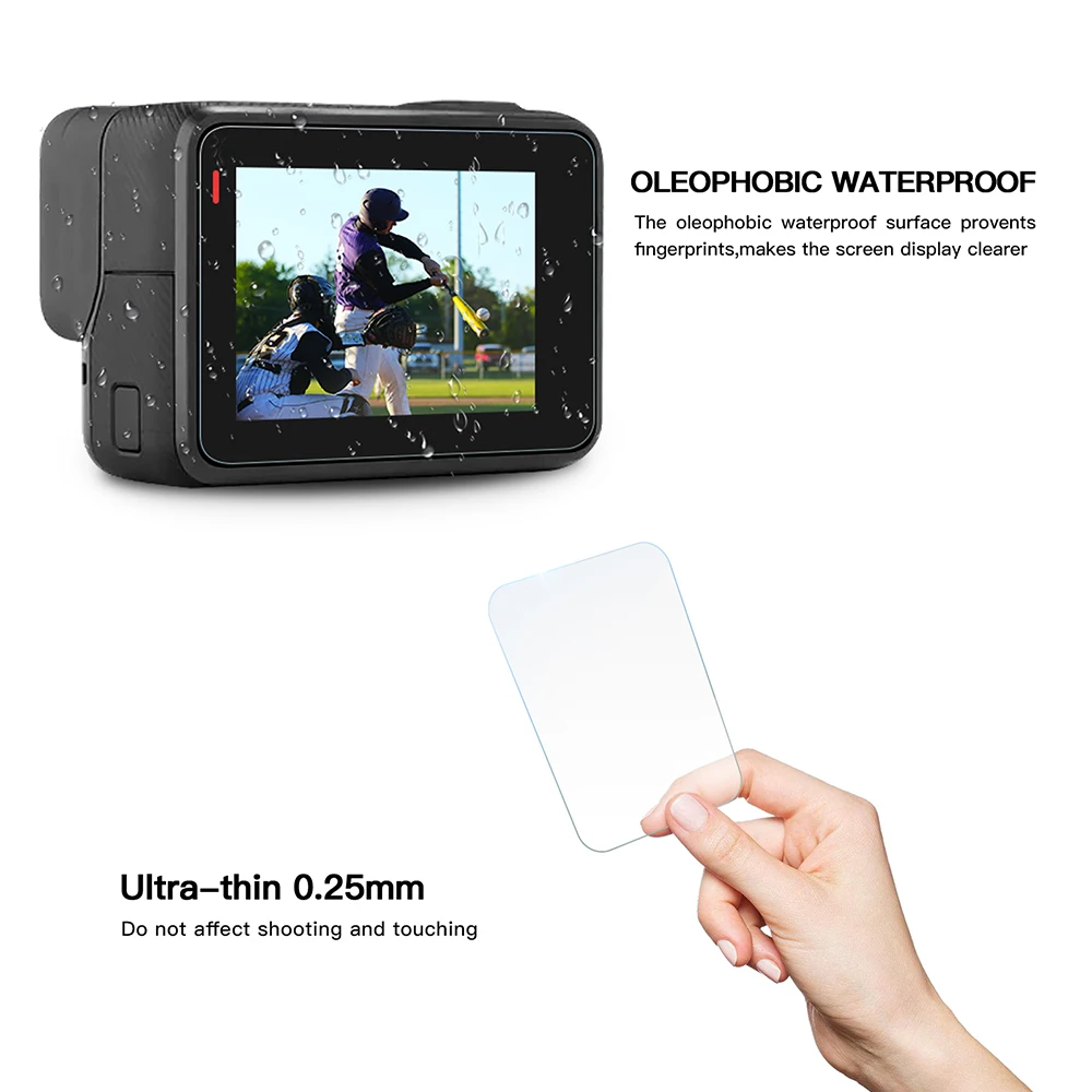 Закаленная пленка SHOOT для Gopro Hero 7 6 5 аксессуары закаленный экран + протектор
