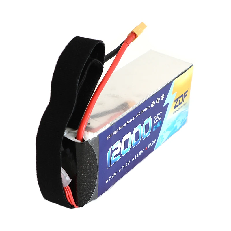 ZDF высокое качество Lipo батарея 22 2 V 6S 12000MAH 25C 50C RC AKKU Bateria для самолета Вертолет