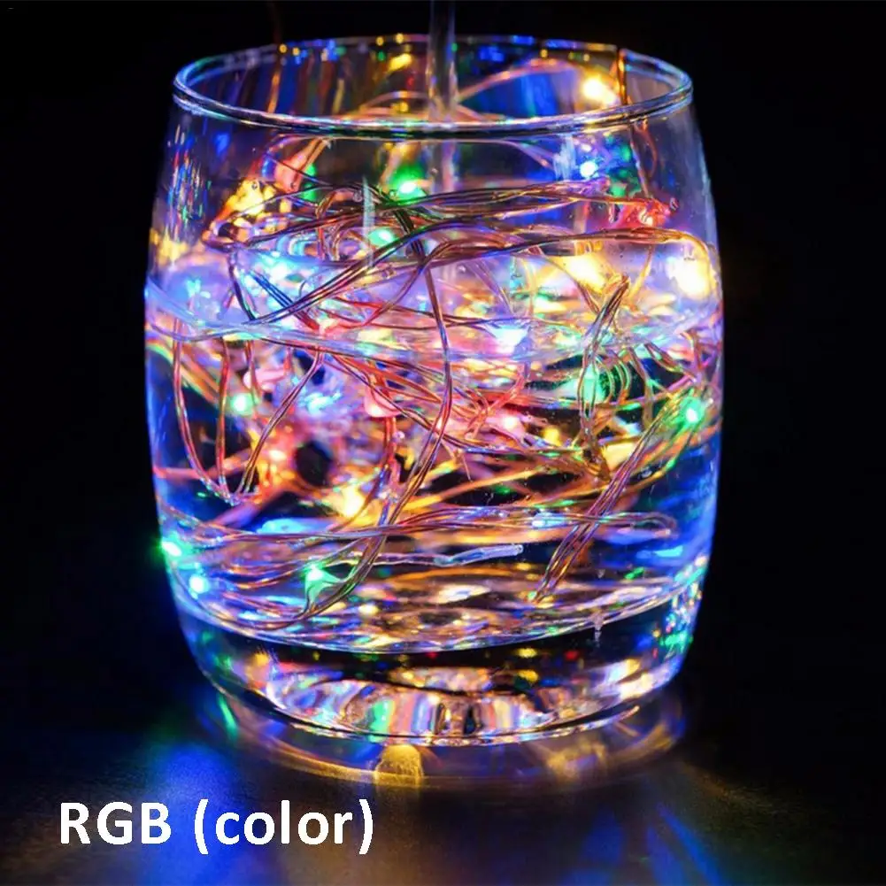 

10M Waterproof 100 LED String Lights Christmas Lights RGB Multicolor Copper Wire String Colorful Holiday Decoration Bulb