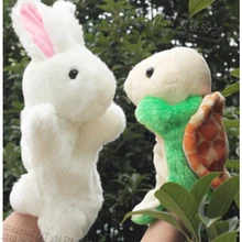 История игрушки 2 шт. 26 см гонки между Заяц и черепаха Плюшевые Ручные куклы усмиряют образовательные Раннее Образование ребенок младенец подарок