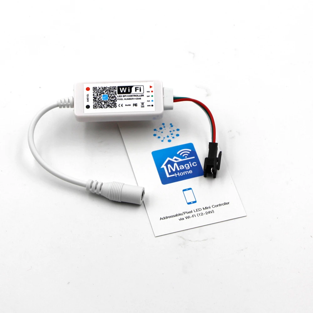 

Nexlux Magic Home WiFi LED Controller Music DC 12V 24V Android IOS APP For WS2811 2812 2801 2813 sk6812 IC LED Strip light