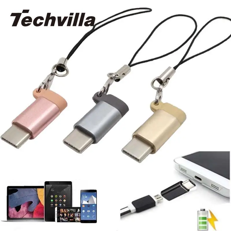 Techvilla Портативный Micro USB к Тип-c3.1 V8 Тип-C универсальный мобильный телефон адаптер