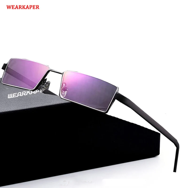 

WEARKAPER Metal Frame Resin Lenses Anti-fatigue Men Reading Glasses Male Reader Eyewear+1.00 1.50 2.00 2.50 3.00 3.50 4.00