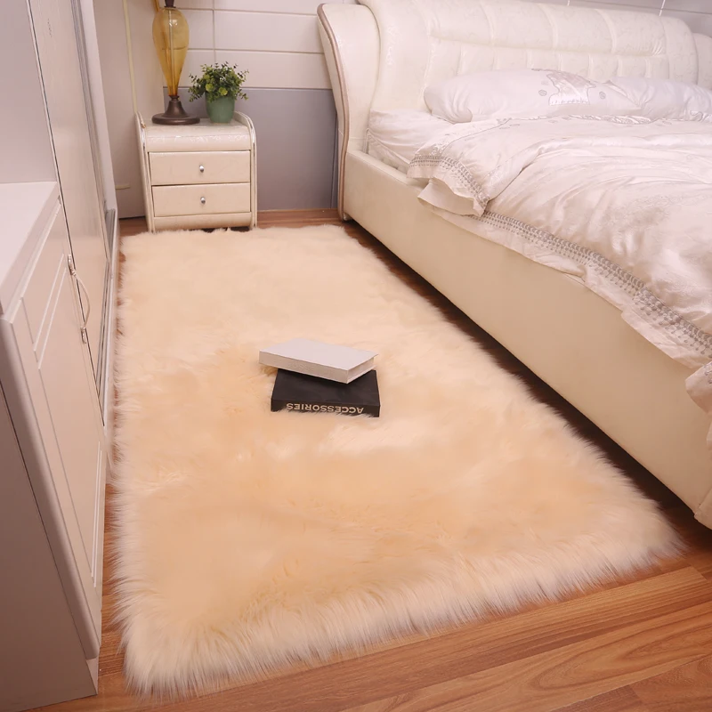 

Simple modern plush carpet living room sofa mats bedroom bay window fur carpet imitation wool decorative floor fashion rug DT-60