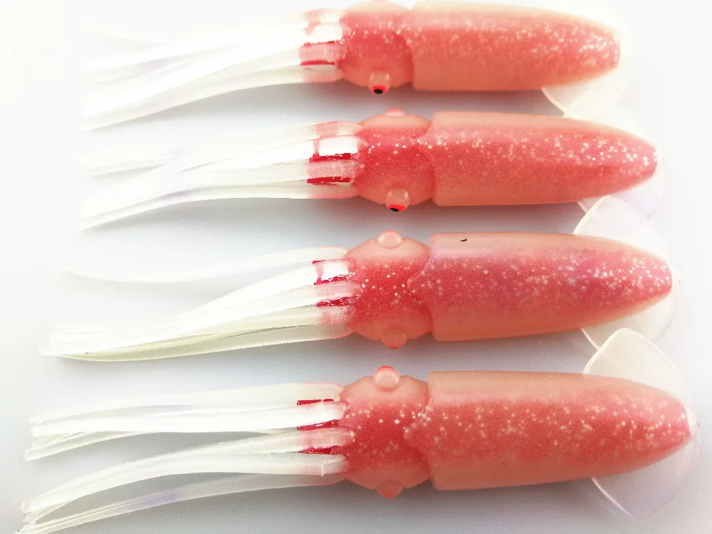 

hot sale pesca fishing lure 12cm /10g soft full body luminous squid bait fishing worms soft fishing lures high imitation