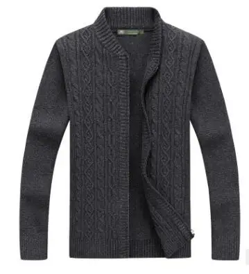 Aismz, кардиган, свитер, Мужская одежда,, Pull Homme Sueter Hombre, тонкий, мужской, Осень-зима, модный кардиган на молнии, с воротником, Roupas - Цвет: AZ-SH0702 dark gray