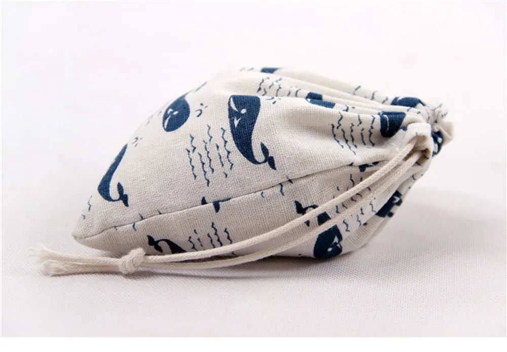 1 шт. милый синий кит хлопок льняной тканевый мешок для сбора пыли дорожная сумка для хранения одежды портативный органайзер для дома Sundry детские игрушки сумки для хранения