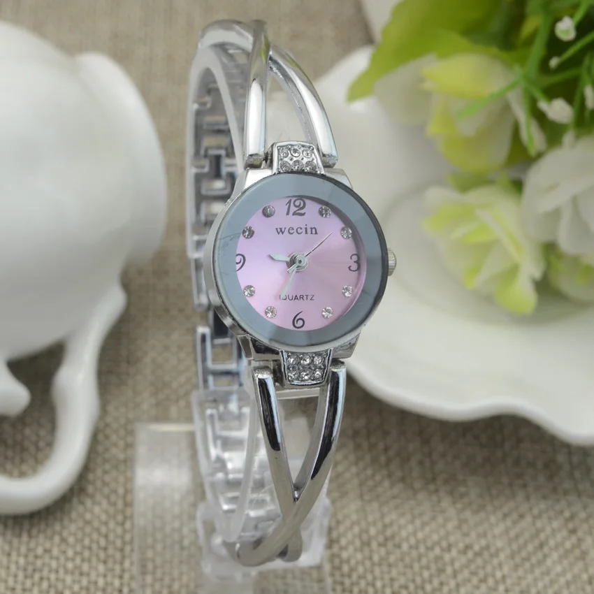 100 шт/лот модные женские часы со стальным браслетом женское обтягивающее платье с листьями часы Popula наручные часы