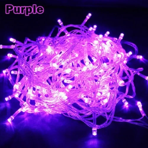 Purple Рождественское освещение для помещений, 6 м, 10 м, гирлянда с 8 режимами для дома, Рождества, свадьбы, вечеринки, комнаты, украшения стен - Испускаемый цвет: Purple