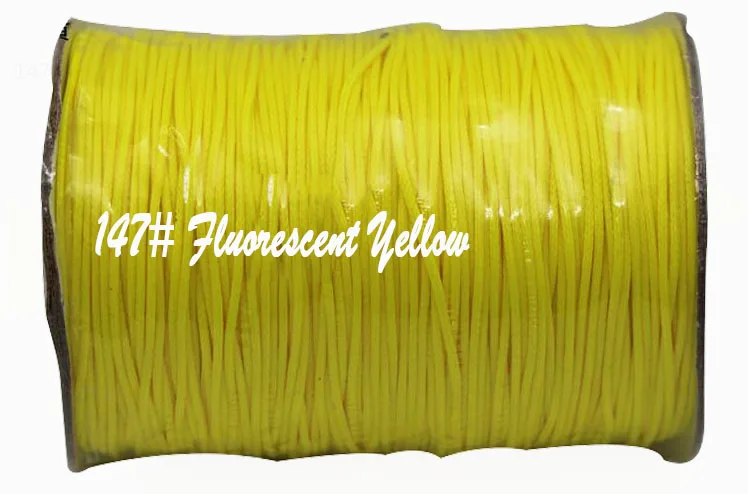 

200Yards/roll+1.5mm Neon Yellow Korea Polyester Waxed Wax Cord Rope Thread+DIY Jewelry Findings Accessories Hats Bracelet String