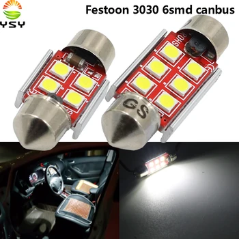 

YSY 50X Festoon 31mm 36mm 39mm 41mm 3030 6 LED Car Dome Light C5W C10W Auto Interior Reading Lamp Licence Plate Bulb CANBUS