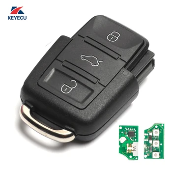 

KEYECU Replacement Remote Car Key Starter Fob 3 Button 433MHz for VW Volkswagen Skoda Seat