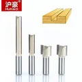 HUHAO 1pcs 1/2" 1/4" Shank 60 Deg V Type slotting cutter Tungsten Router Bits for wood Woodworking Carving Tool