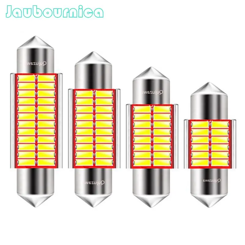10 шт. гирлянда 31 мм 36 39 41 C5W C10W 12 16 20 24 SMD 4014 светодиодная лампа CANBUS для салона