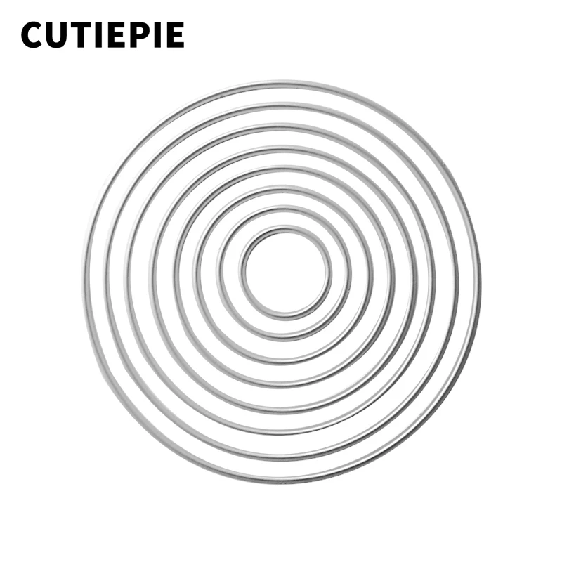 

8pcs Circle Metal Cutting Dies Stencils for DIY Scrapbooking Photo Album Decoration Embossing Folder Carding Making Paper Crafts