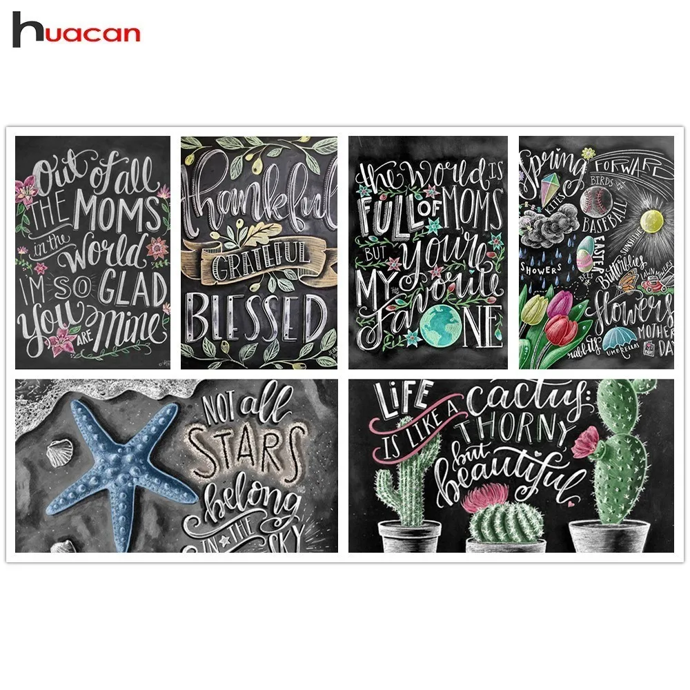 

HUACAN Diamond Painting Hand Painted Cartoon Mosaic 5D DIY Diamond Embroidery Cross Stitch Full Square Drill Decoration Home