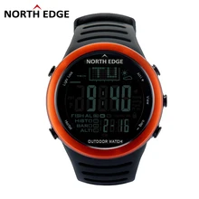 NORTHEDGE Men Digital watches outdoor watch clock Fishing weather Altimeter Barometer Thermometer Altitude Climbing Hiking hours
