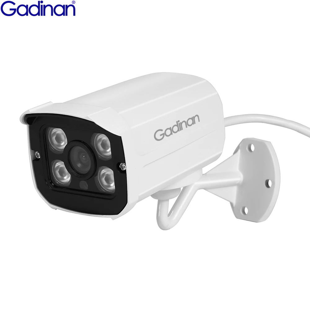 GADINAN Onvif H.264 720P 960 P/H.265 1080P IP камера металлическая пуля наружная безопасность водонепроницаемая IP камера CCTV 4 шт. Массив ИК светодиодов