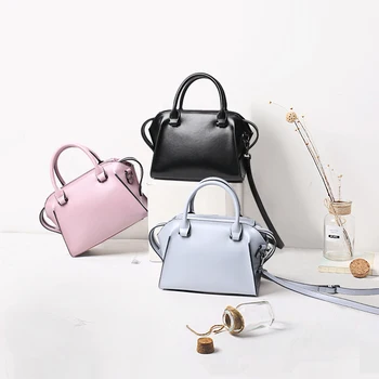 

NMD 2019 new real genuine leather women's handbag female solid zipper shopping shoulder bag luxury handbags women bags designer