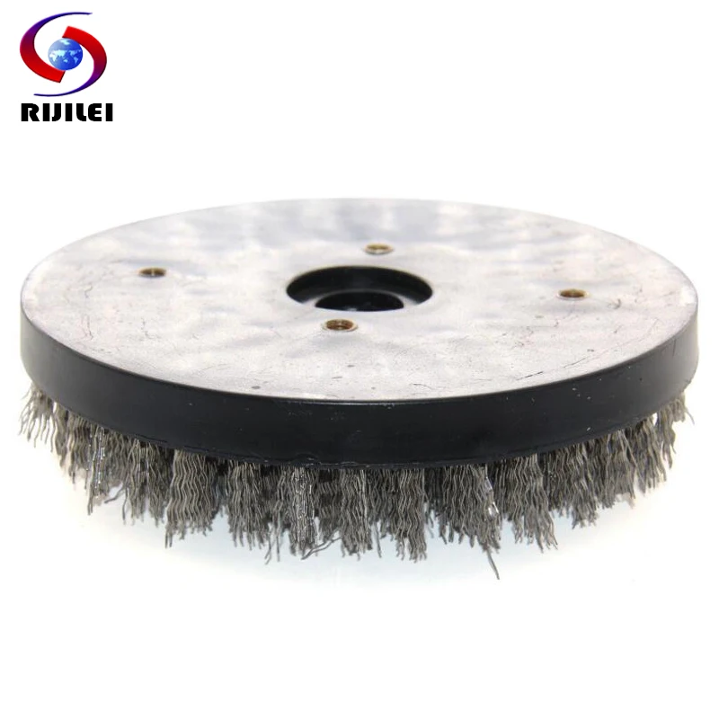 

RIJILEI 8 inch Round Antique Abrasive Brush Steel Wire Antique Polishing Wheel Round wire cleaning brush for granite YG09