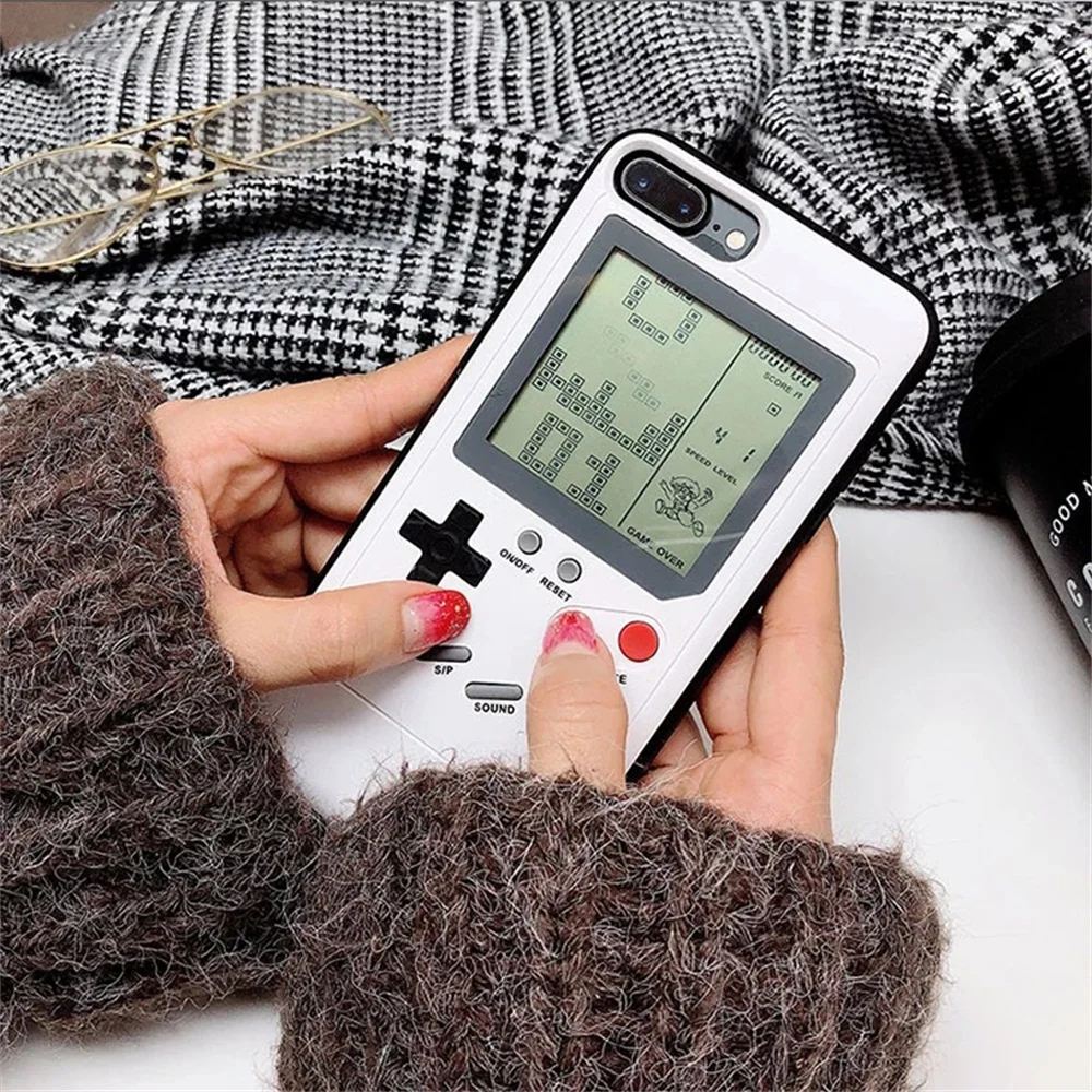 Tetris телефонные чехлы для iPhone 6 6 S 7 8 Plus мягкий TPU может играть в Blokus игровая консоль чехол для Iphone X Gameboy