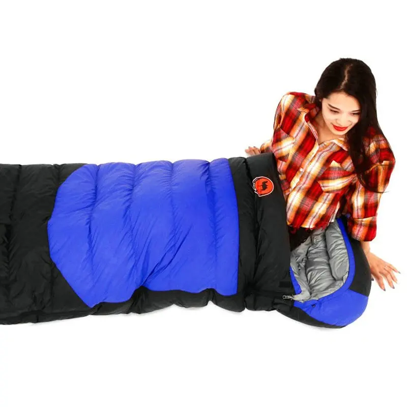 

Outdoor Ultralight Camping Sleeping Bag Envelope White Duck Down Sleeping Bag Winter Hooded Splicing Sleeping Bag 1500/1700/1900