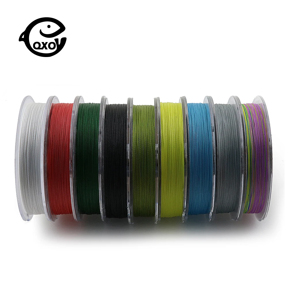 QXO 100m 4stand Braided Wire Material Fishing PE Line Tresse fish Multi filament Leashes Sea The Line For Fishing Tippet 6-100lb