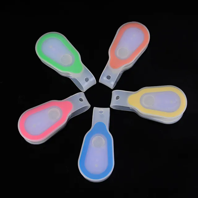 1PC colorful Outdoor Sports Silicone Clip Lights Night Cycling Running Lights 2LED Waterproof Portable Outdoor sports equipment