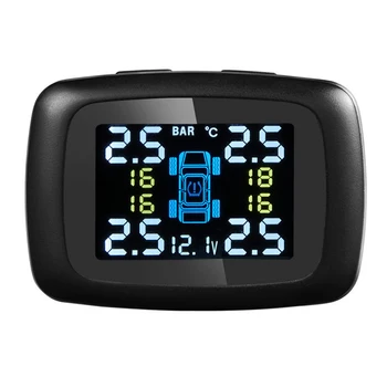 

Auto Wireless Tire Pressure Monitoring System Cigarette Lighter 12V TPMS Best Tire Pressure Alarm Car Charger 4 External Sensor