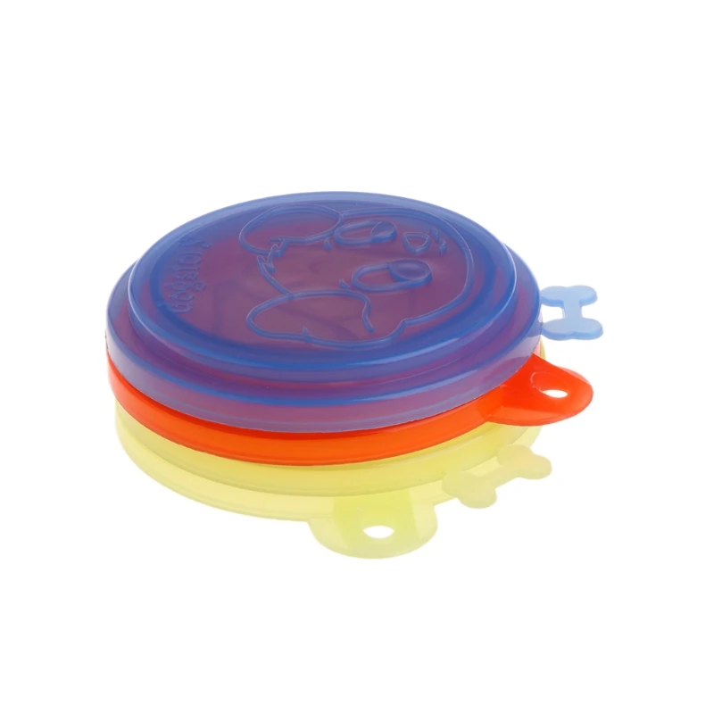 

New Pet Food Can Cover Silicone Storage Cap Dog Cat Reusable Color Random Fresh Lid
