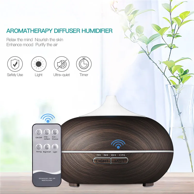 LED Light Essential Aromatherapy Oil Diffuser Ultrasonic Aroma Humidifier Air Purifier 7 Color
