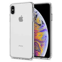 100 Original SPIGEN Liquid Crystal Flexible Soft TPU Crystal Clear Case for iPhone XS Max XS