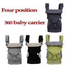 Portador de bebê ergonômico 360 omni algodão orgânico quatro posição 360 portador de bebê respirável fresco ar infantil portador mochila