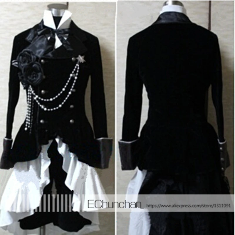日本アニメ黒執事コスプレ衣装シエル ファントムハイヴ黒コスプレ衣装帽子が含まれ Black Butler Cosplay Black Butler Cosplay Costumesciel Phantomhive Aliexpress