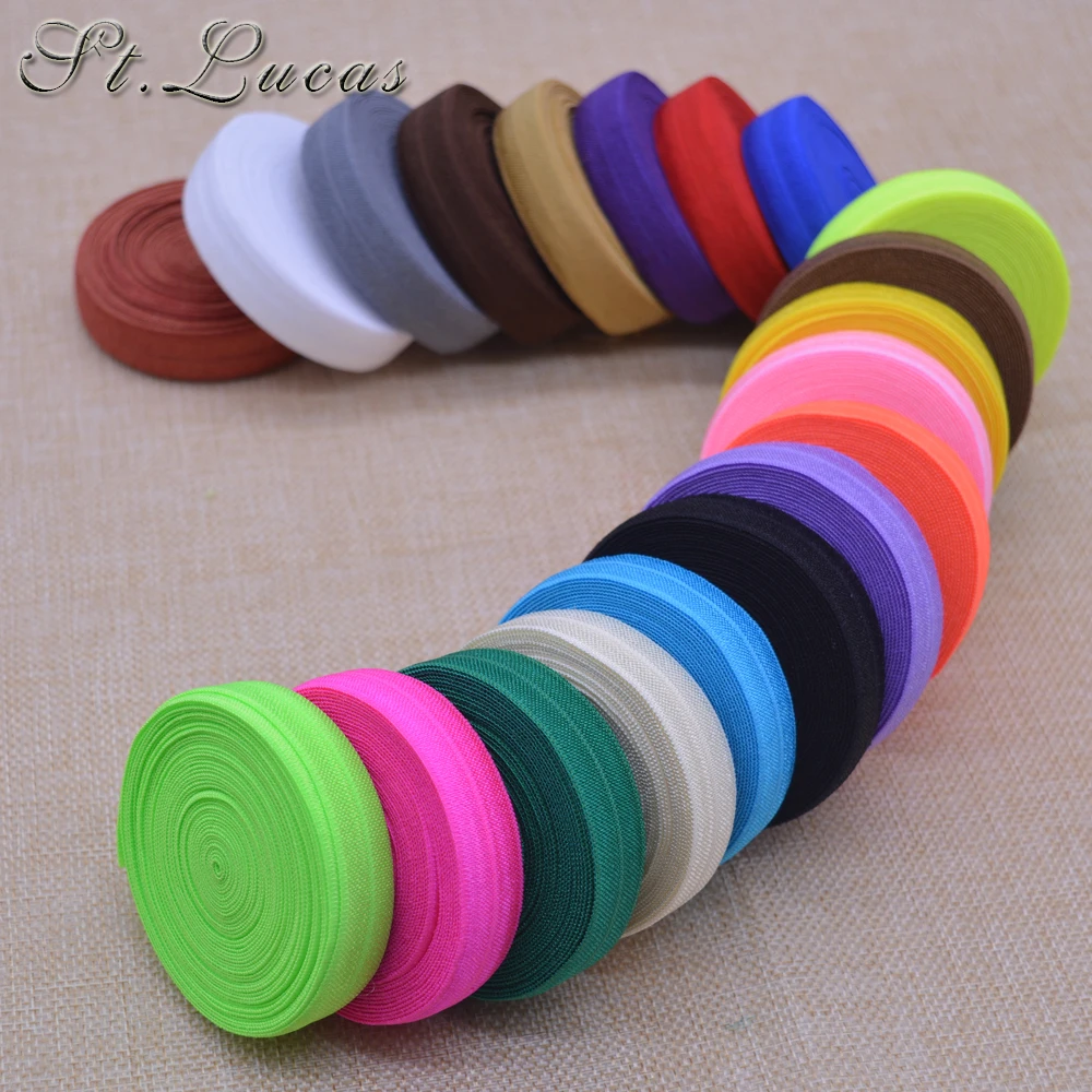 

5/8''(15mm) hair tie light color binding tape elastic ribbon lace trim webbing solid headwear handmade DIY decoration crafts