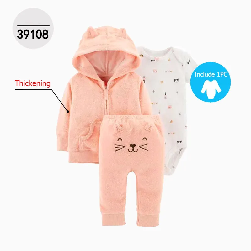 Cotton Baby Set Fashion 6-24M Toddler Boy Girl Spring Autumn Outfit Coat+PP Pants+Bodysuit 3PCs Sets New Baby Cartoon Clothes (17)