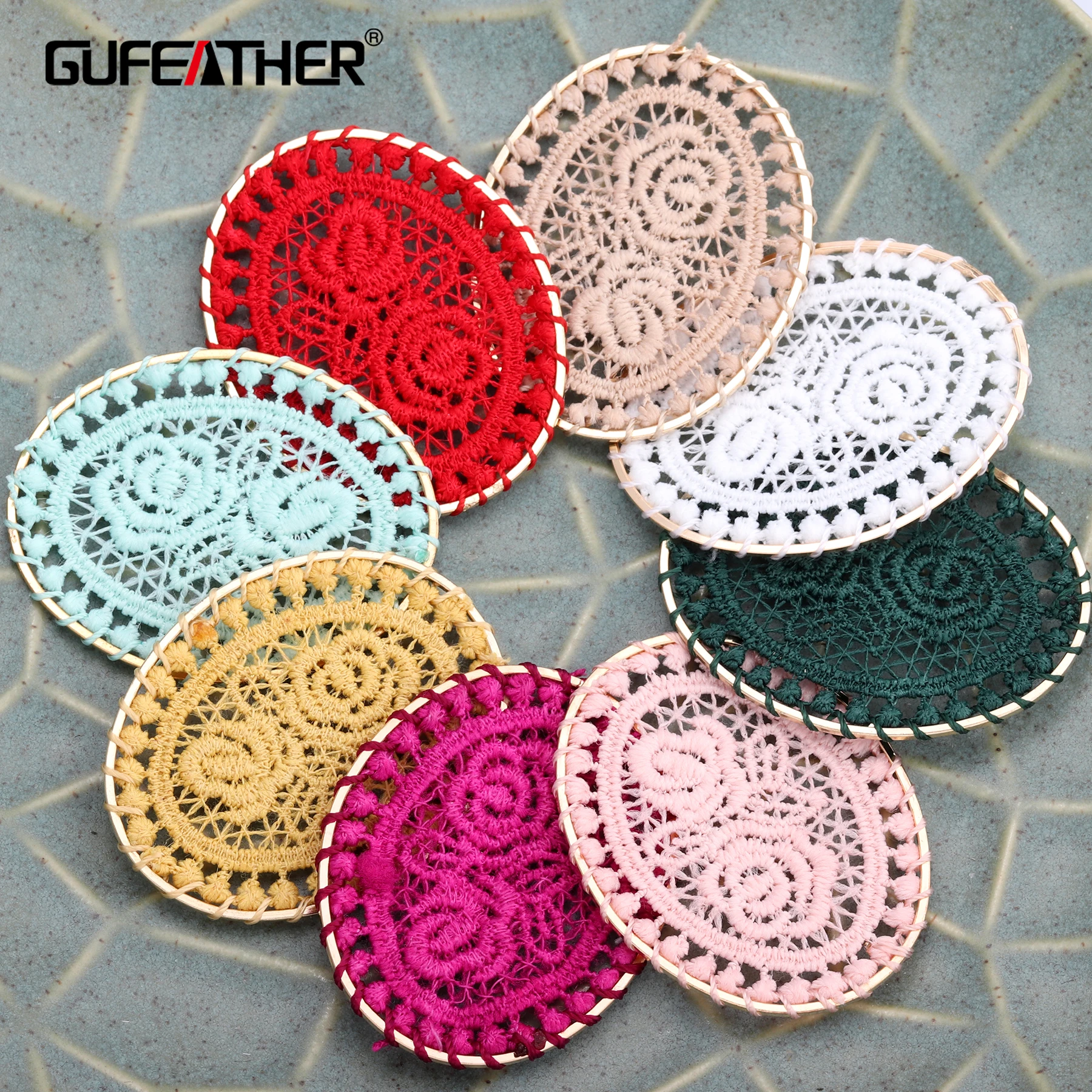 GUFEATHER M367 нашивки для одежды овальной формы ручной работы ювелирных изделий