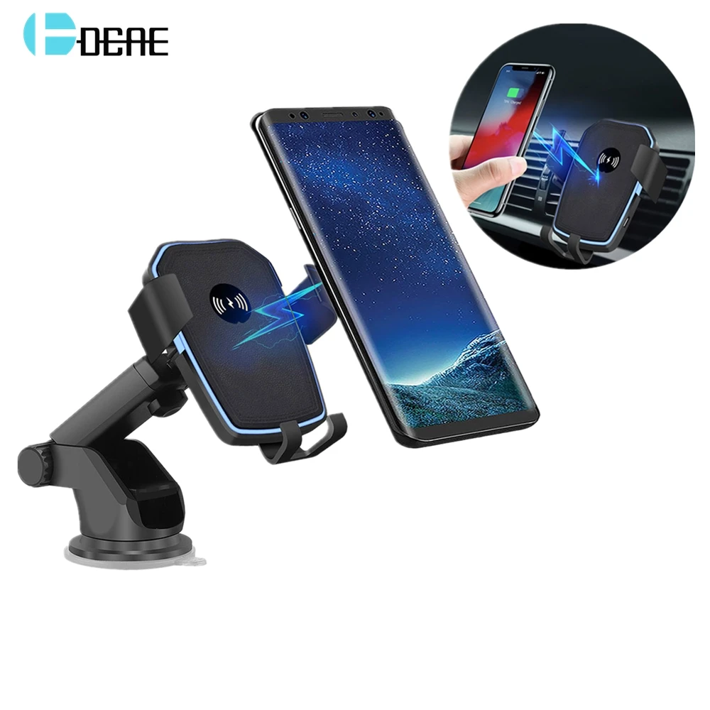 

10W Fast QI Wireless Car Charger Gravity Holder for iPhone XR XS X 8 Plus For Samsung S10 S9 Note 9 Quick Charge Charging Mount