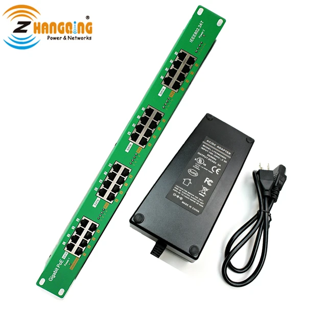 Passive Ethernet Switch 12V-56V input 100Mbps 7+1 port PoE Switch with 24V  60W power supply for IP camera VOIP - AliExpress