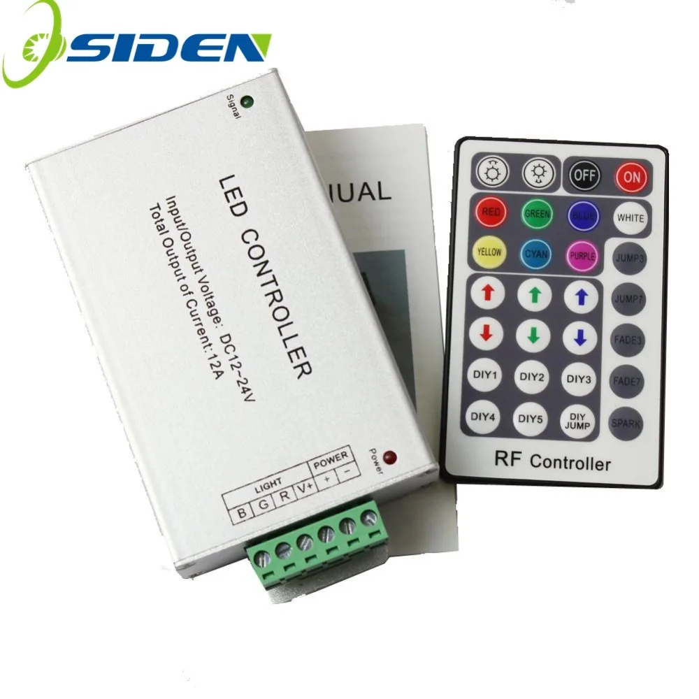 US $247.00 OSIDEN Aluminum 28key RF Controller 12A 288W DC1224V Wireless Rgb Led Controller Led Strip Remote Control For 5050RGB LED Strip