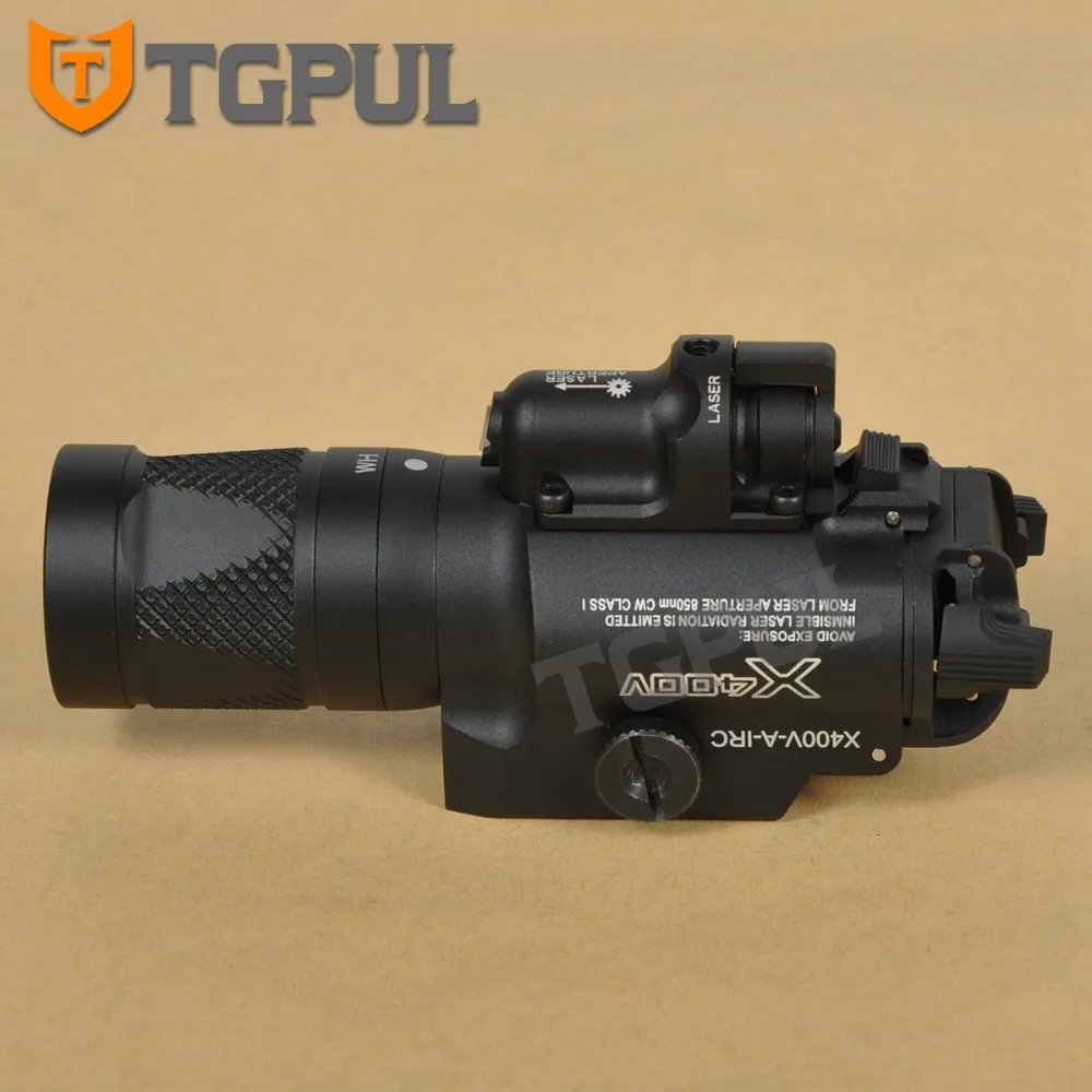 TGPUL Тактический X400V пистолет флэш светильник красный лазерный