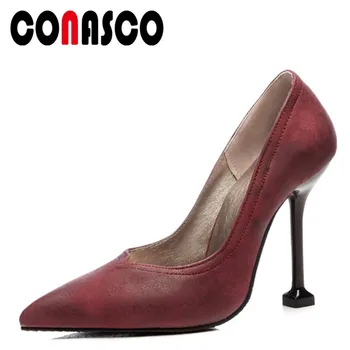 

CONASCO New Arrival Women Pumps Wedding Party Basic Spring Summer High Heels Thin Heels Shallow Elegant Fashion Shoes Woman