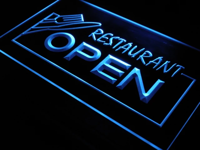 

i141 OPEN Restaurant Display Bar Pub LED Neon Light Signs On/Off Switch 20+ Colors 5 Sizes