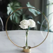 Nordct стиль Золотой геометрический дизайн железная художественная ваза Настольный цветочный горшок для дома свадебные декоративные аксессуары для гидропоники цветок